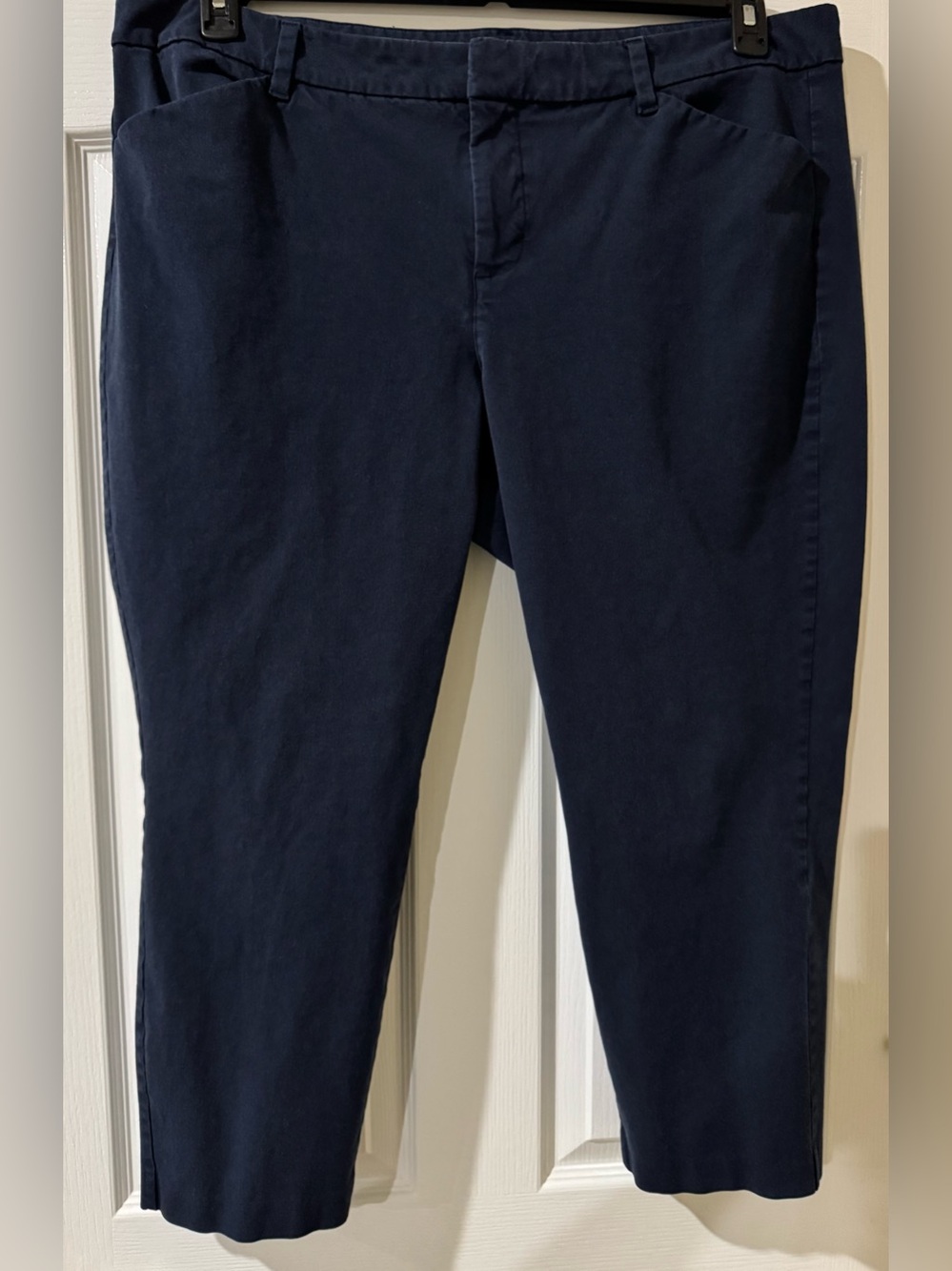 Old Navy Pixie High Rise Secret Smooth Pocket Pants Navy Ankle Trousers 20